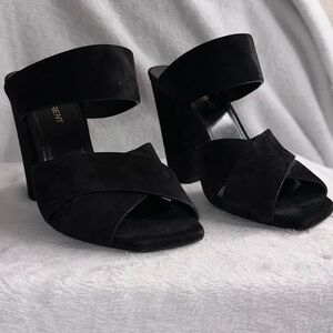 Saint Laurent Oak Suede Mules